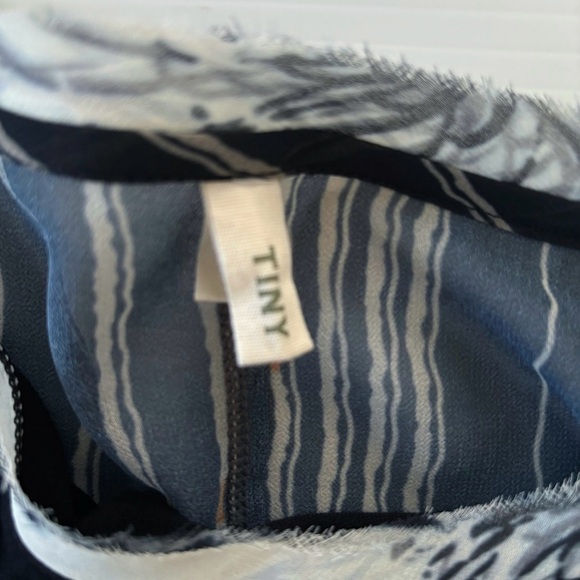 Tiny Raye Floral Stripe Jersey Top XS Black Anthropologie - Picture 5 of 9